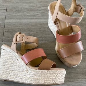 Soda nude tone wedges size 6 1/2 brand new with tags summer sandals